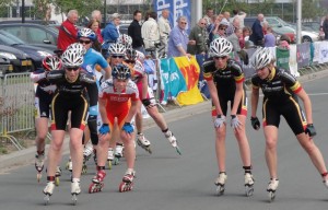 Dames Skeelerwedstrijd Ronde van Gelderland